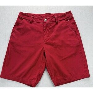 Lululemon Commission Slim Chino Shorts Mens Size28 Athleisure Oxblood Red 9"